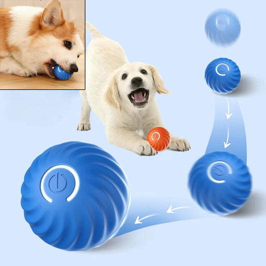 USB Smart Interactive Dog Toy Ball – Automatic Moving, Bouncing, and Rolling Chew Ball for Puppies