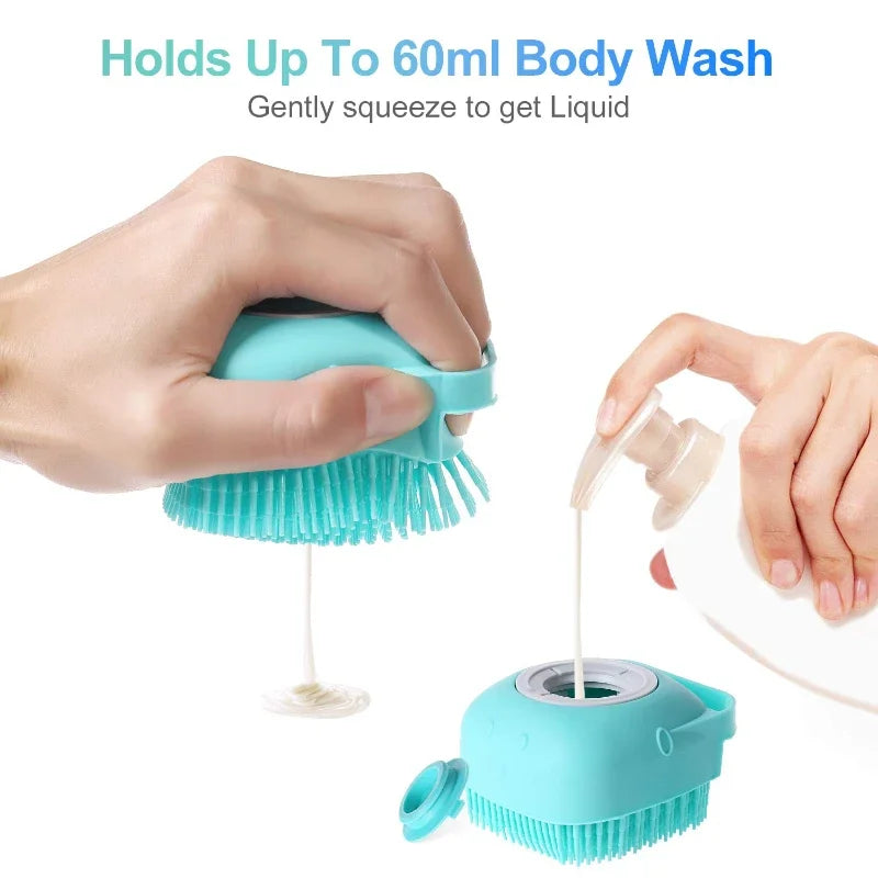 Silicone Pet Shampoo Brush and Comb