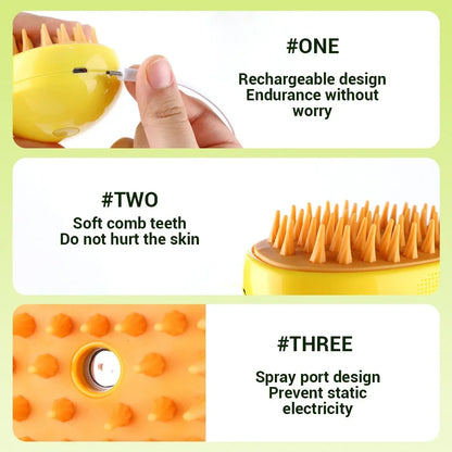 3-in-1 Electric Pet Grooming Brush