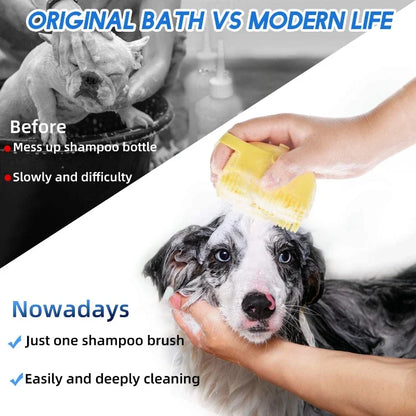 Silicone Pet Shampoo Brush and Comb