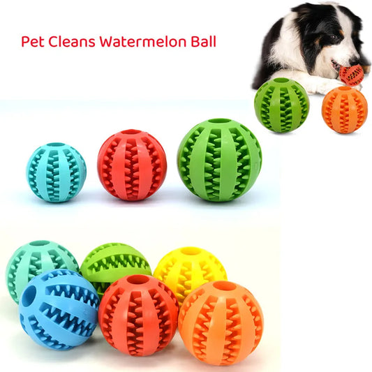 Silicone Chew Toy Ball for Small Dogs – Bite-Resistant & Tooth Cleaning (5/6/7cm)