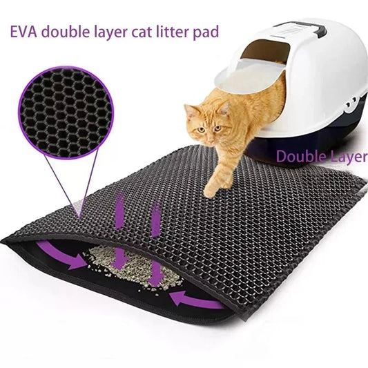 Cat Litter Mat With Gift Double Layer Waterproof Pet Litter Box