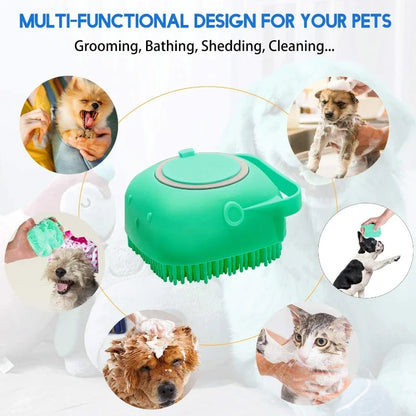 Silicone Pet Shampoo Brush and Comb